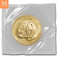 2009 China 1 oz Gold Panda kvalitet BU i orginal forseglet plast