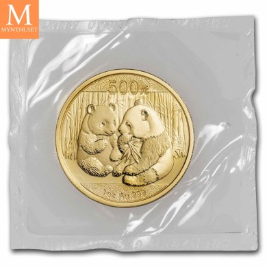 2009 China 1 oz Gold Panda kvalitet BU i orginal forseglet plast