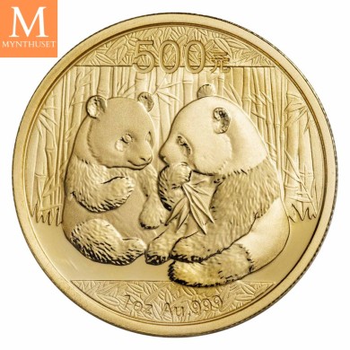 2009 China 1 oz Gold Panda kvalitet BU i orginal forseglet plast