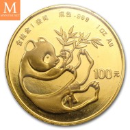 2009 China 1 oz Gold Panda kvalitet BU i orginal forseglet plast