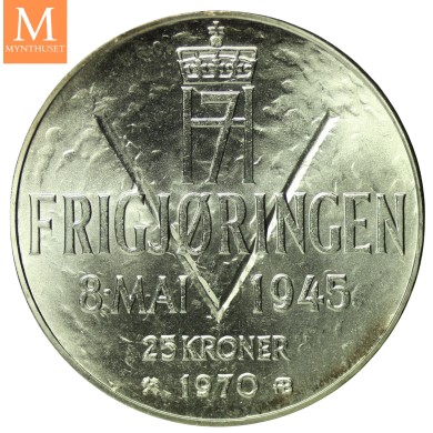 25 Kroner 1970 Sølv