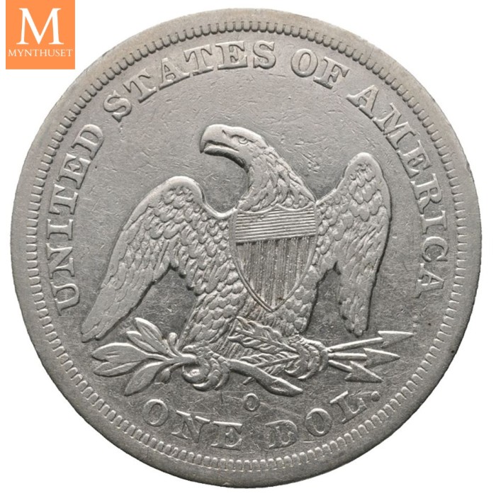 1 dollar 1860 O Seated Liberty Kv 1