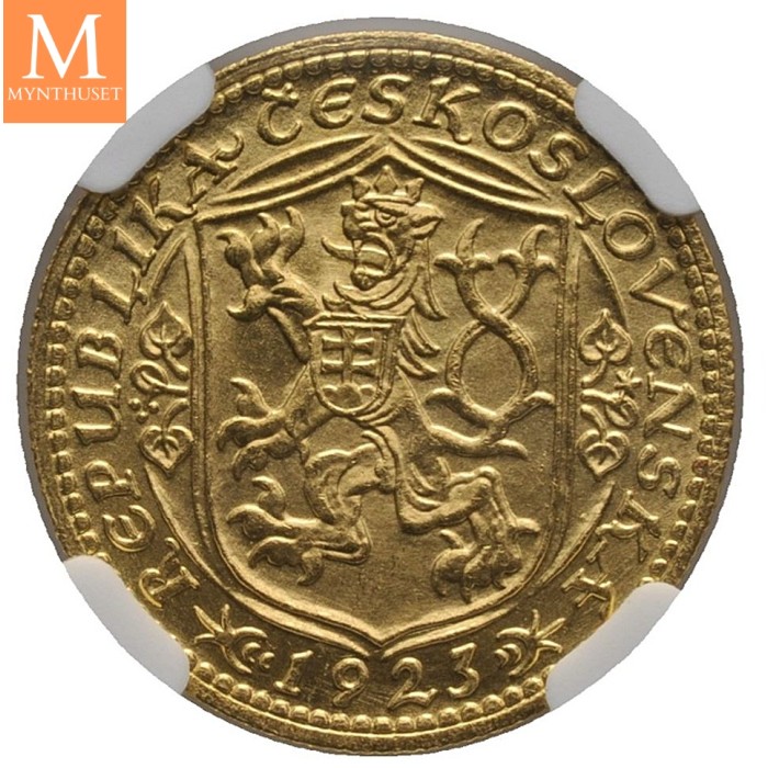 1923 Czechoslovakia Dukat NGC MS64