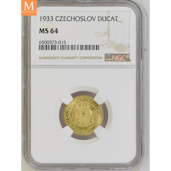1933 Czechoslovakia Dukat NGC MS64