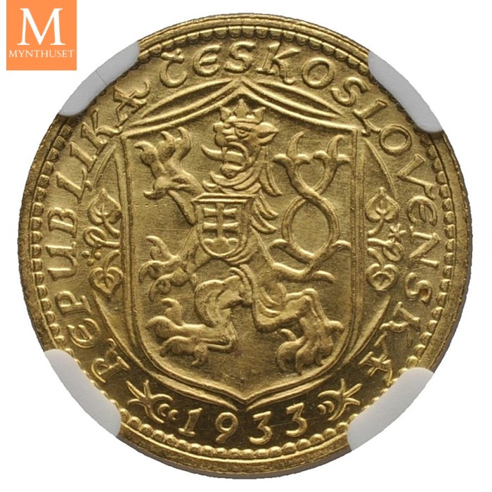 1933 Czechoslovakia Dukat NGC MS64