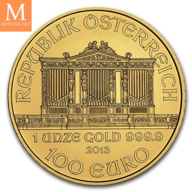 2013 Østerrike 1 oz Gull Philharmoniker BU i kapsel
