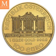 2013 Østerrike 1 oz Gull Philharmoniker BU i kapsel