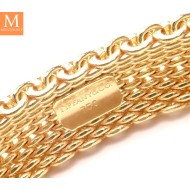 RESERVERT! Tiffany & Co 18 karat gult gull 15 mm Somerset mesh armbånd