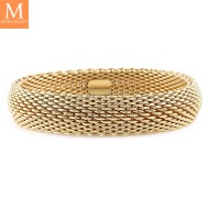 RESERVERT! Tiffany & Co 18 karat gult gull 15 mm Somerset mesh armbånd