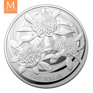 2022 WILDFLOWERS OF AUSTRALIA WARATAH 1OZ SØLV BU I KAPSEL
