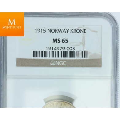 1 Krone 1915 kvalitet MS65 
