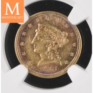 1861Type 2 USA 2,5 Dollar gull NGC AU55