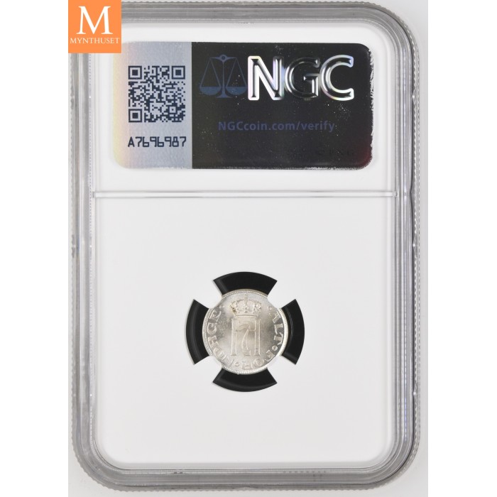 1914 Norway 10 øre kvalitet 0 , NGC MS66