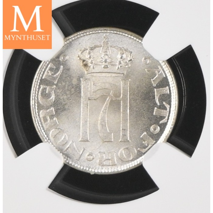 1914 Norway 10 øre kvalitet 0 , NGC MS66