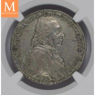 1783 IS Germany 1/2 Taler Johann Anton III NGC AU53