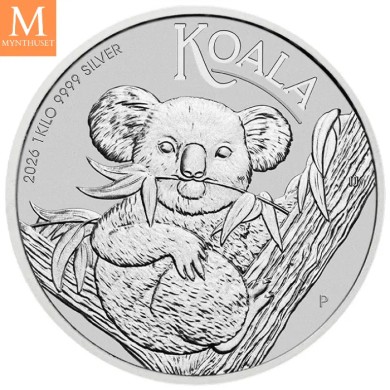 2026 Australia 1 kilo Sølv Koala kvalitet BU i kapsel