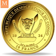 2026 Kongo HAI 0,5 gram gull 9999 WILDLIFE SERIEN I KVALITET BU M/KAPSEL