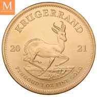 2021 Sør Afrika 1 oz Gull Krugerrand BU M/Kapsel