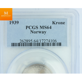 1 krone 1939 kvalitet MS64
