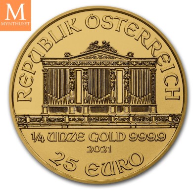2021 Østerrike 1/4 oz Gull Philharmoniker BU M/kapsel