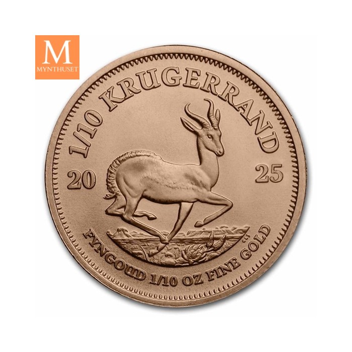 2025 South Africa KRUGERRAND 1/10 OZ GULL KVALITET BU