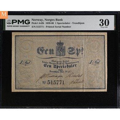 1 Speciedaler 1861 kvalitet 1 PMG VF30
