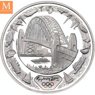 2000 Australia 5 dollars Elizabeth II Frilled-necked Lizard 31,64 g 999 sølv kv proof
