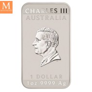 2026 Australia 1 oz Sølv Dragon Coinbar BU med kapsel