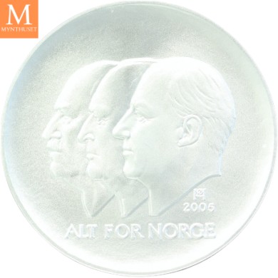 100 Kroner 2005 Hundreårsmynten Nr. 3 Kvalitet Proof med originalt skrin