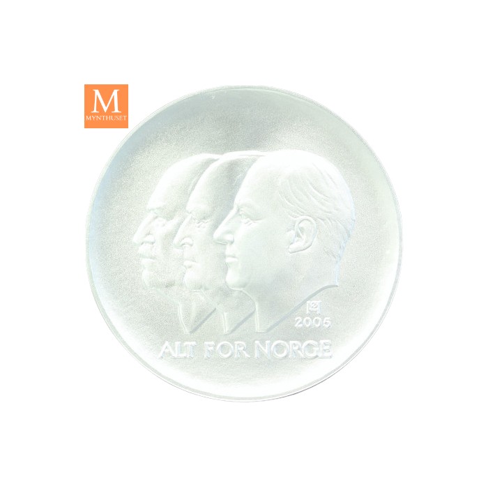 100 Kroner 2005 Hundreårsmynten Nr. 3 Kvalitet Proof med originalt skrin