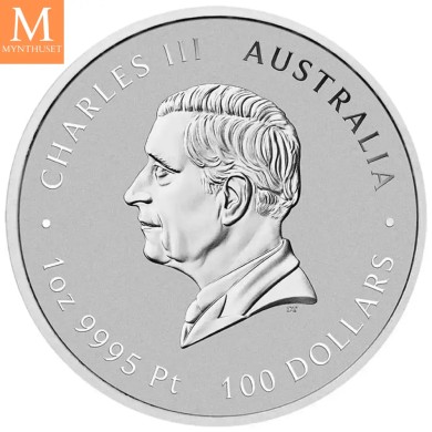 2026 Australia 1 oz Platinamynt Lunar Serie III Year of the Horse Farget BU M/Kapse