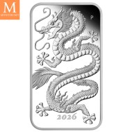 2026 Australia 1 oz Sølv Dragon Proof Rektangulær sølvmynt