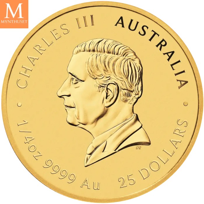 2027 Australia 1/4 oz Gull Lunar S3 Year of the Goat BU M/Kapsel "Forhåndssalg"