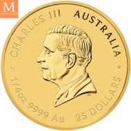 2027 Australia 1/4 oz Gull Lunar S3 Year of the Goat BU M/Kapsel "Forhåndssalg"