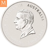 2027 Australia 2 oz SØLV Lunar S3 Year of the Goat BU M/Kapsel "Forhåndssalg"