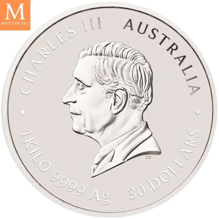 2027 Australia 1 kilo SØLV Lunar S3 Year of the Goat BU M/Kapsel "Forhåndssalg"