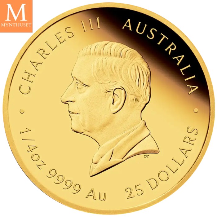 2027 Australia 1/4 oz Gull Lunar S3 Year of the Goat  Proof med Etui & COA "PÅ LAGER"