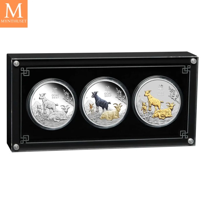 2027 Australia LUNAR SERIES III "YEAR OF THE GOAT"  TRIO SETT "Forhåndssalg"