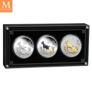2027 Australia 1 oz sølv Lunar S3 Year of the Goat Proof med Etui & COA "Forhåndssalg"