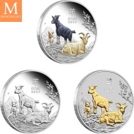 2027 Australia LUNAR SERIES III "YEAR OF THE GOAT"  TRIO SETT "Forhåndssalg"