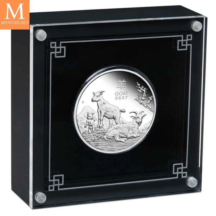 2027 Australia 1/2 oz sølv Lunar S3 Year of the Goat Proof med Etui & COA "PÅ LAGER"
