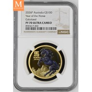 2026 Australia YEAR OF THE HORSE 1 OZ  GULL LUNAR SERIE 3 KVALITET PROOF COLOR NGC PF70