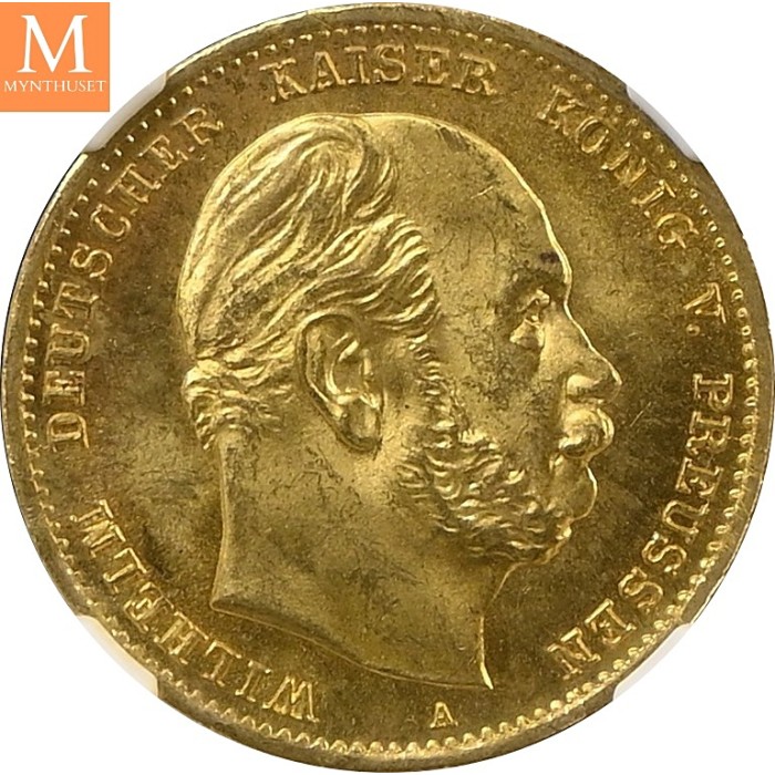 1873 A GERMANY PRUSSIA 10 Mark NGC MS65