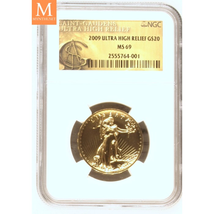 2009 USA 20 Dollar ULTRA HIGH RELIEF MS69