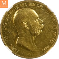 1908 Austria Gold 100 Corona 60th Anniversary of Reign Proof