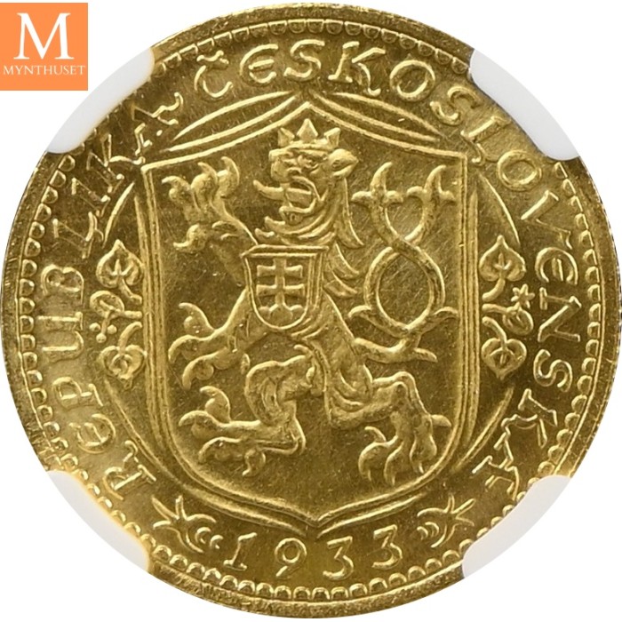 1933 Czechoslovakia Dukat NGC MS64