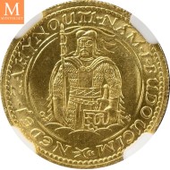 1931 K Yugoslavia Dukat NGC MS64 Corn Countermark,