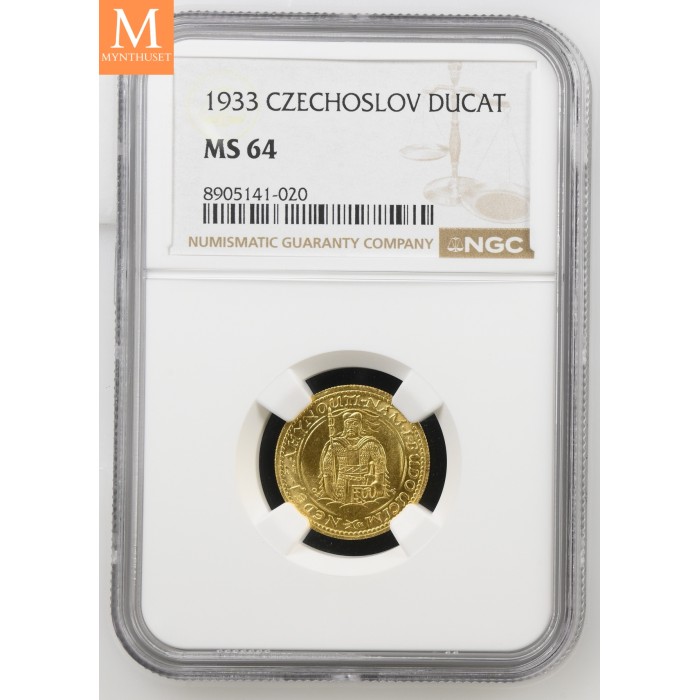 1933 Czechoslovakia Dukat NGC MS64