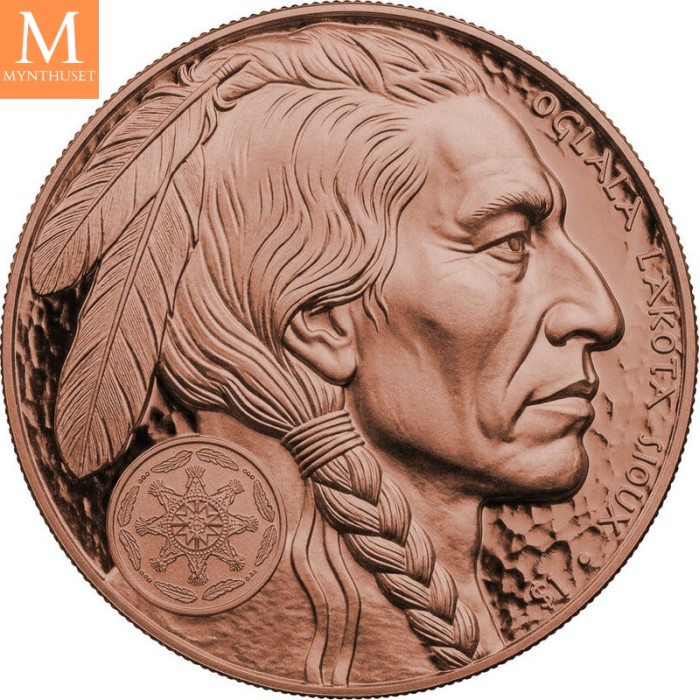 2026 USA AMERICAN BUFFALO 1 dollar 20th Anniversary 5 Oz kobber Oglala Lakota Sioux