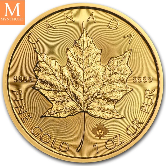 2017 Canada 1 OZ GULL 9999 MAPLE LEAF BU I KAPSEL
